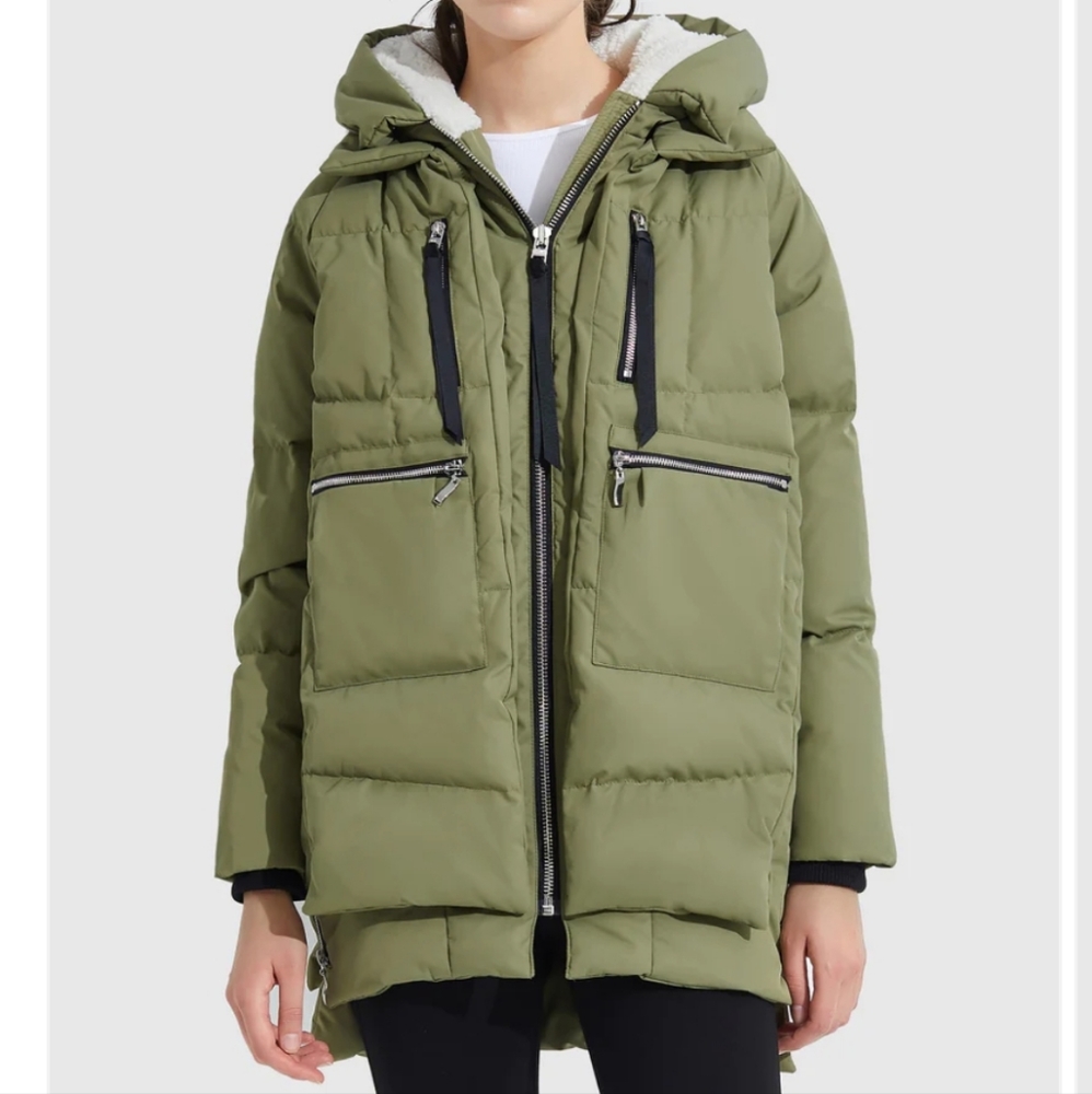 Orolay Universe Classic Thickened Down Coat Green Size  S